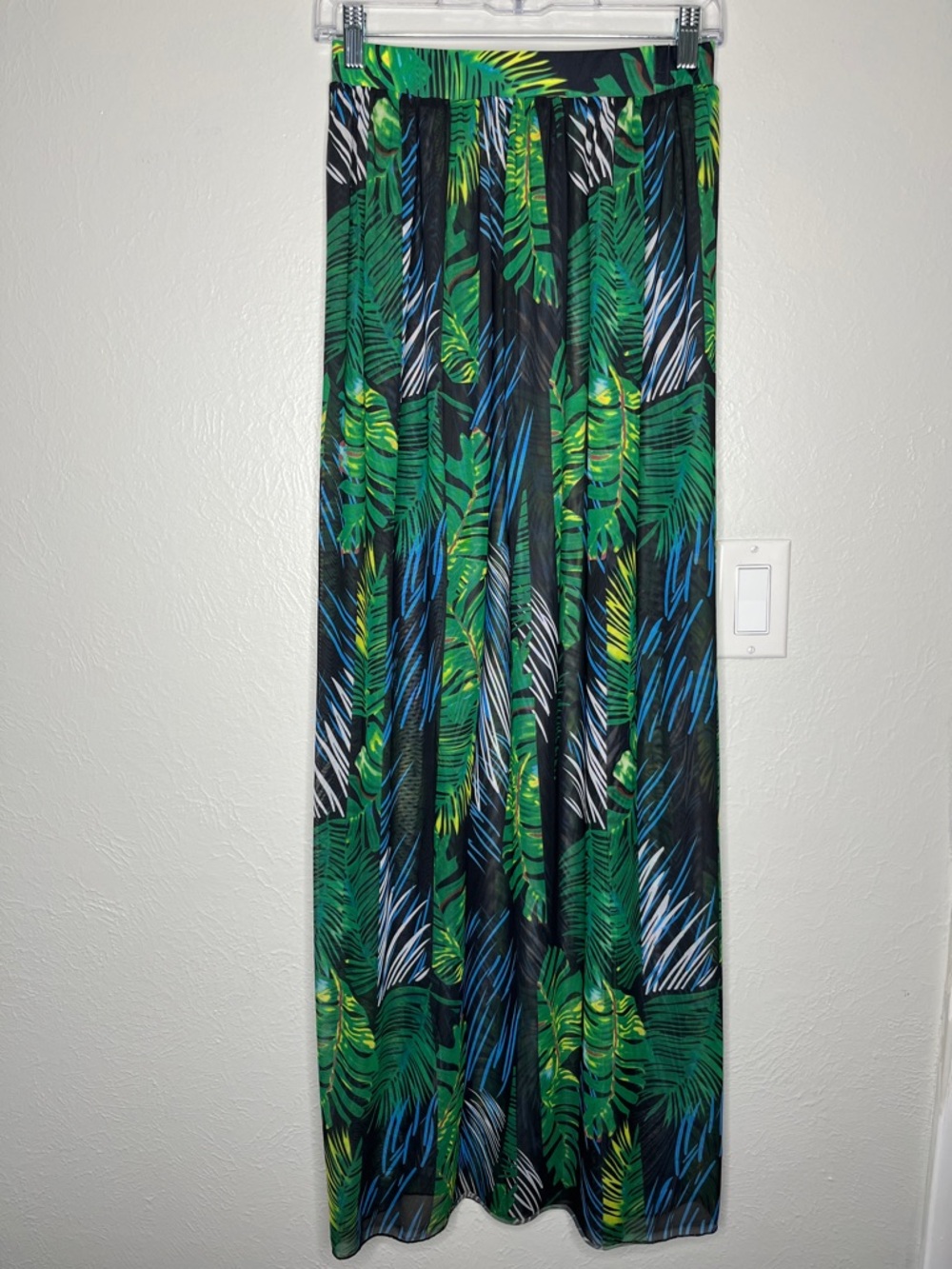 Sheer Tropical Coverup Skirt - Size S